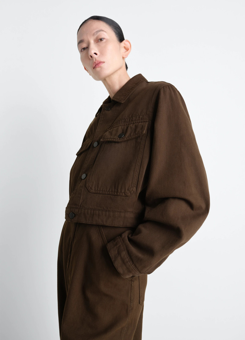 Lemaire CROPPED BLOUSON IN DYED HEAVY BROKEN TWILL outlook