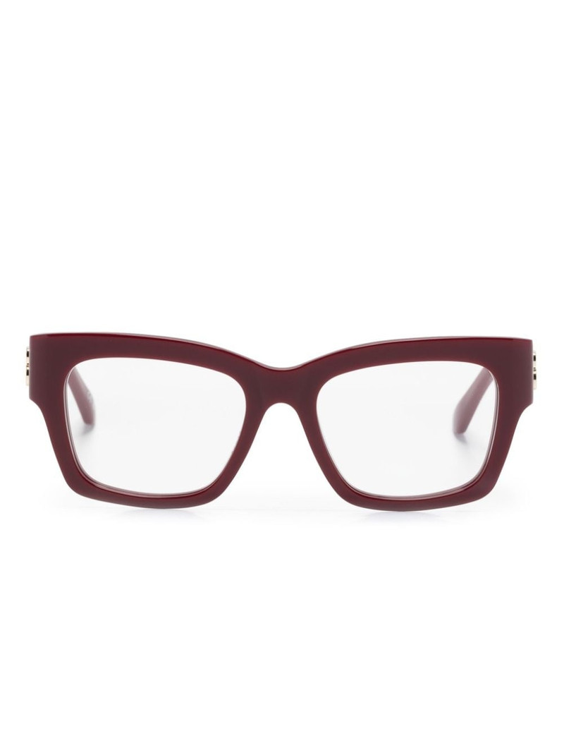 logo-lettering square-frame glasses 1