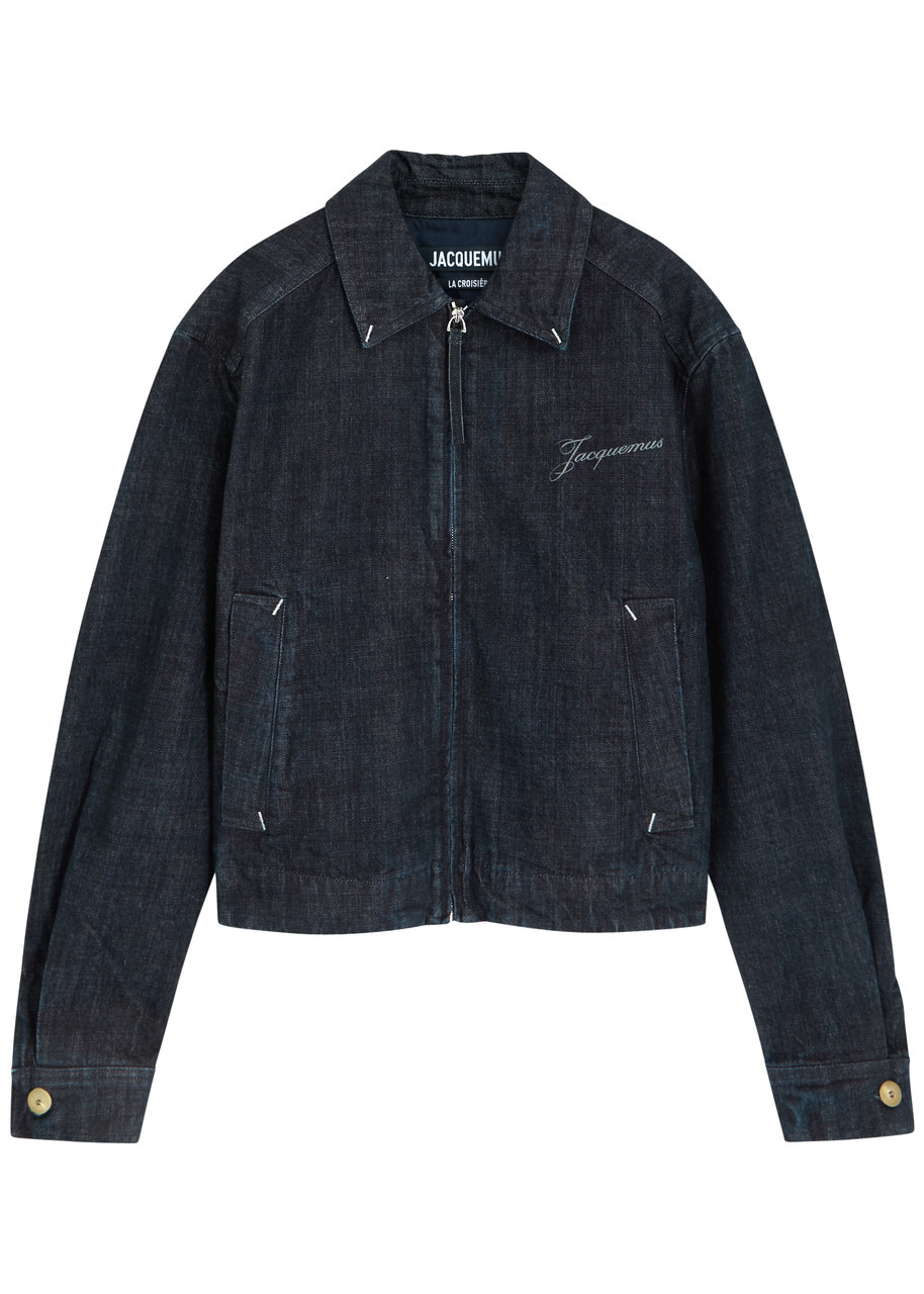 Jacquemus La Veste De-nîmes Crocodile-effect Canvas Jacket - 1