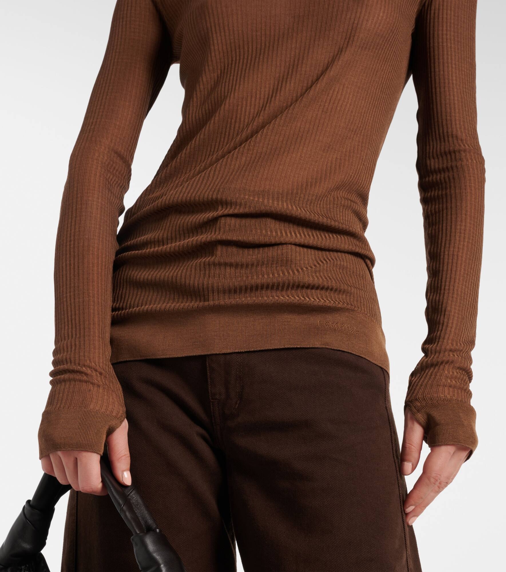 Ribbed-knit turtleneck top - 5