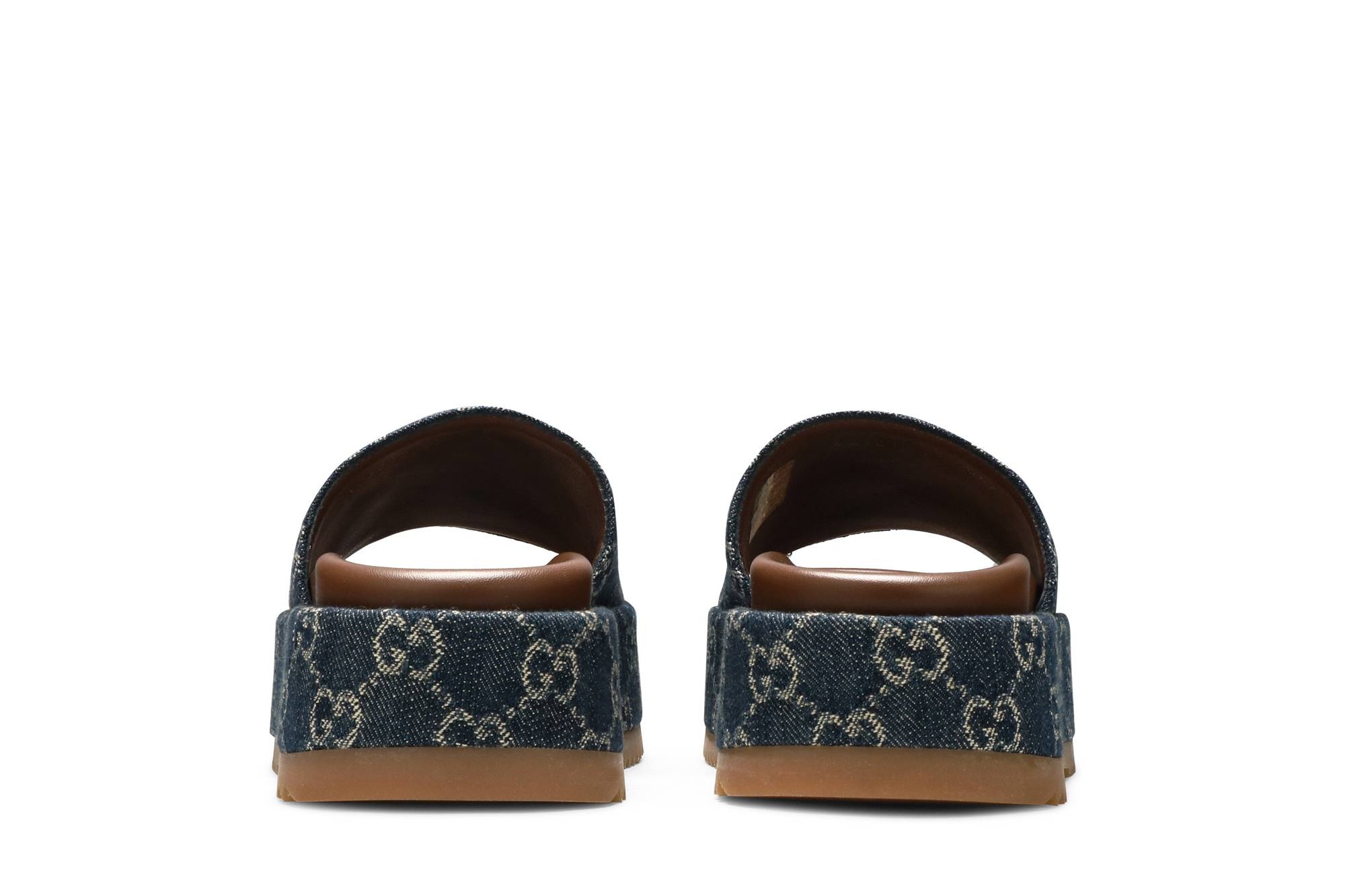 Gucci Wmns Platform Slide Sandal 'Allover GG Denim' - 6