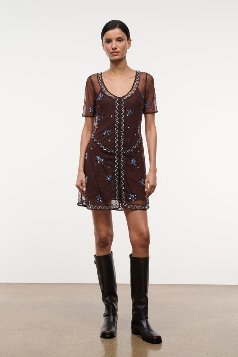 STAUD CAYLA DRESS FIRESIDE 1