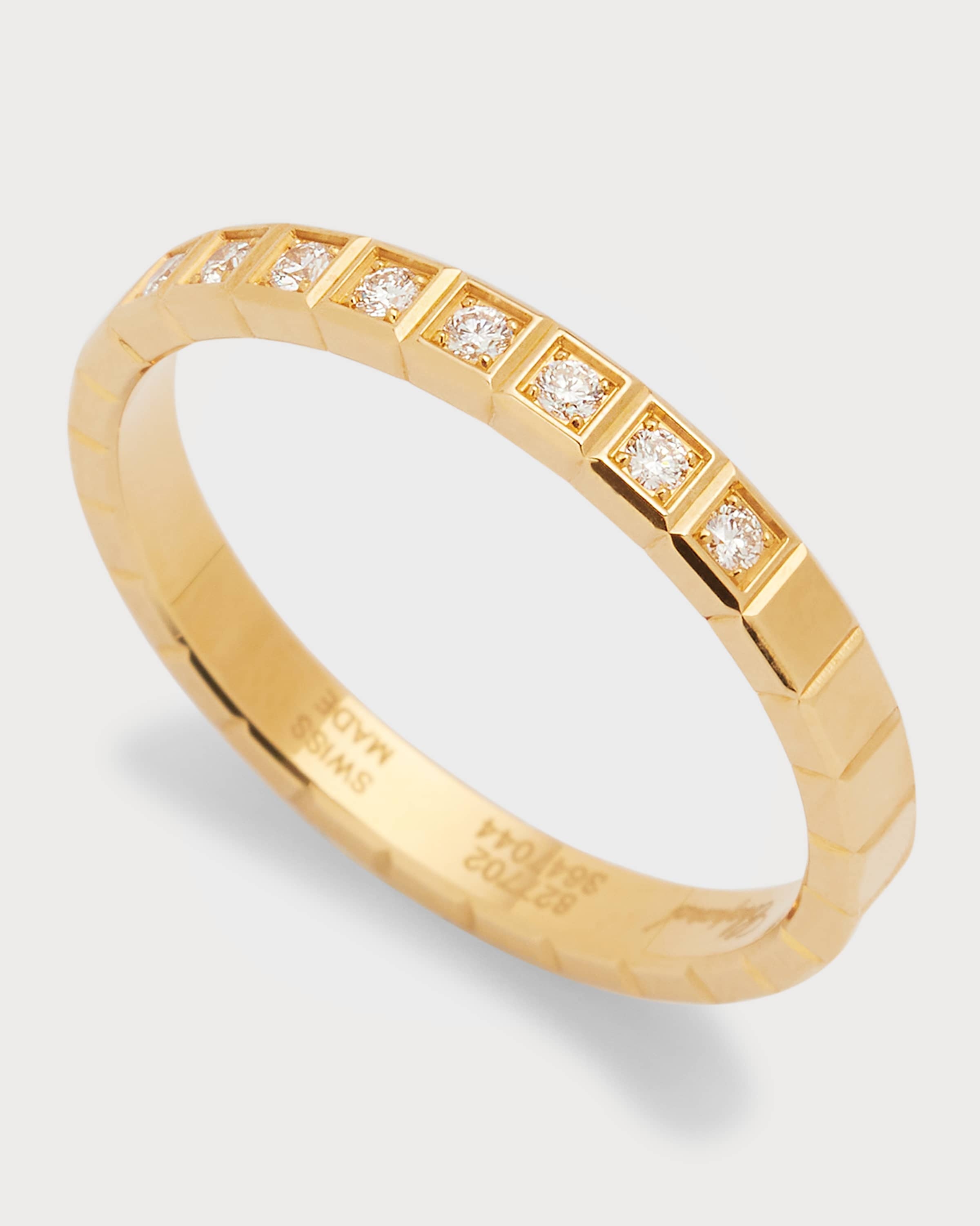 Ice Cube Mini Diamond Ring in 18K Yellow Gold, Size 53 - 4