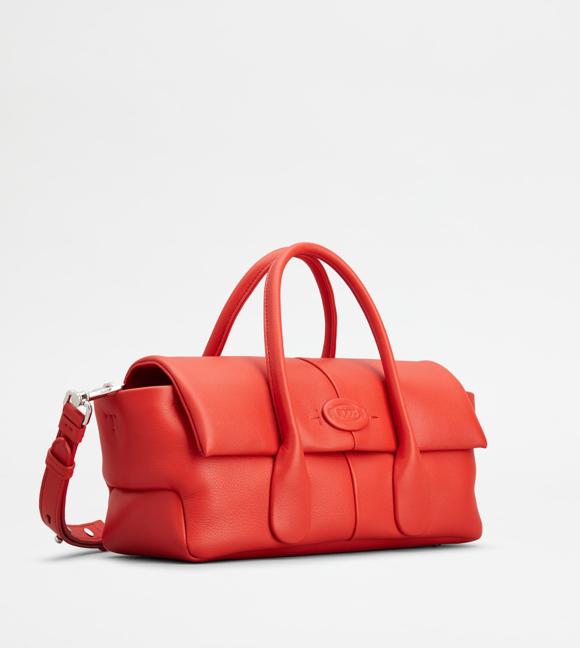 TOD'S DI BAG REVERSE FLAP IN LEATHER SMALL - RED - 5