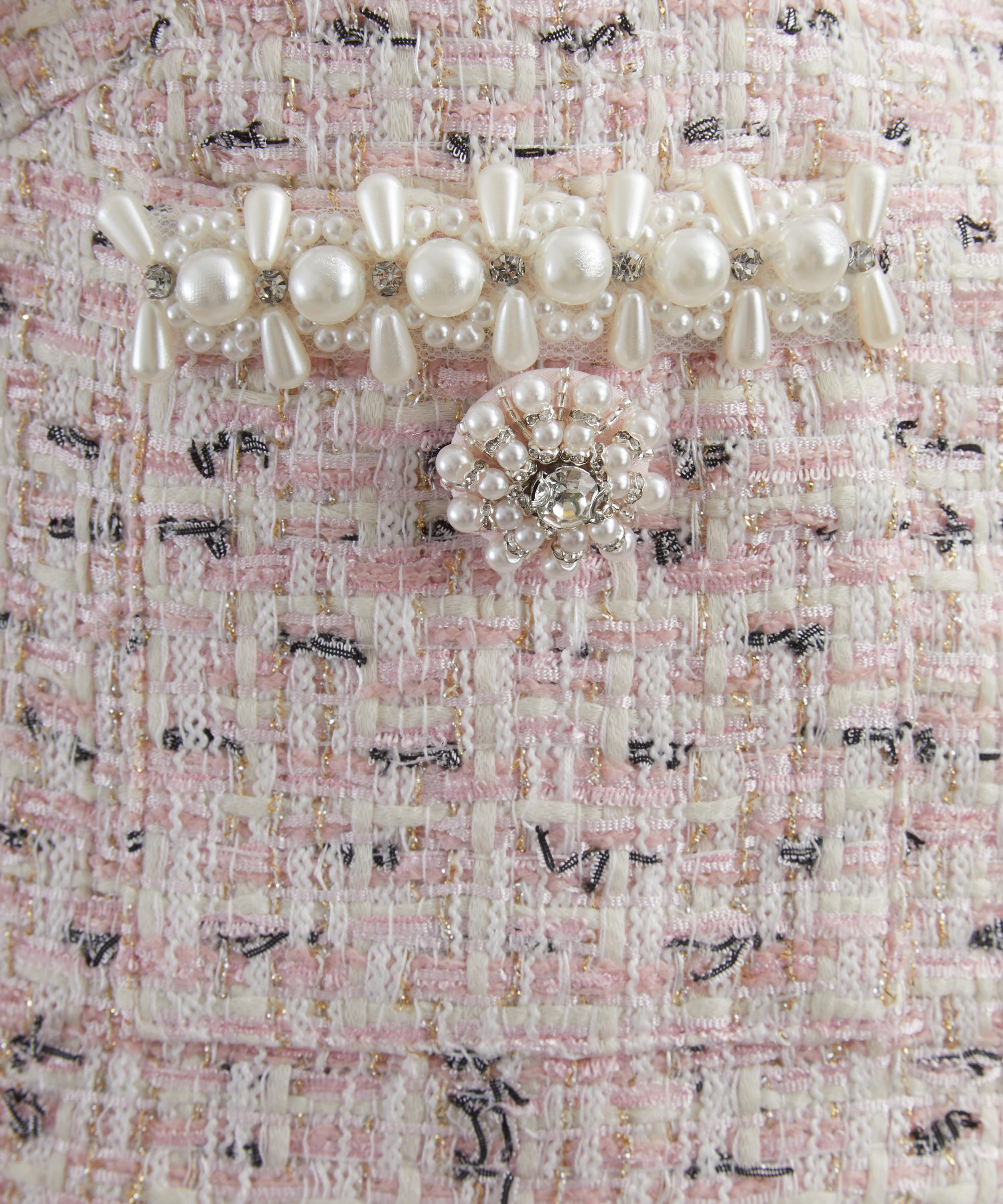 Pink Bouclé Pearl Top - 5