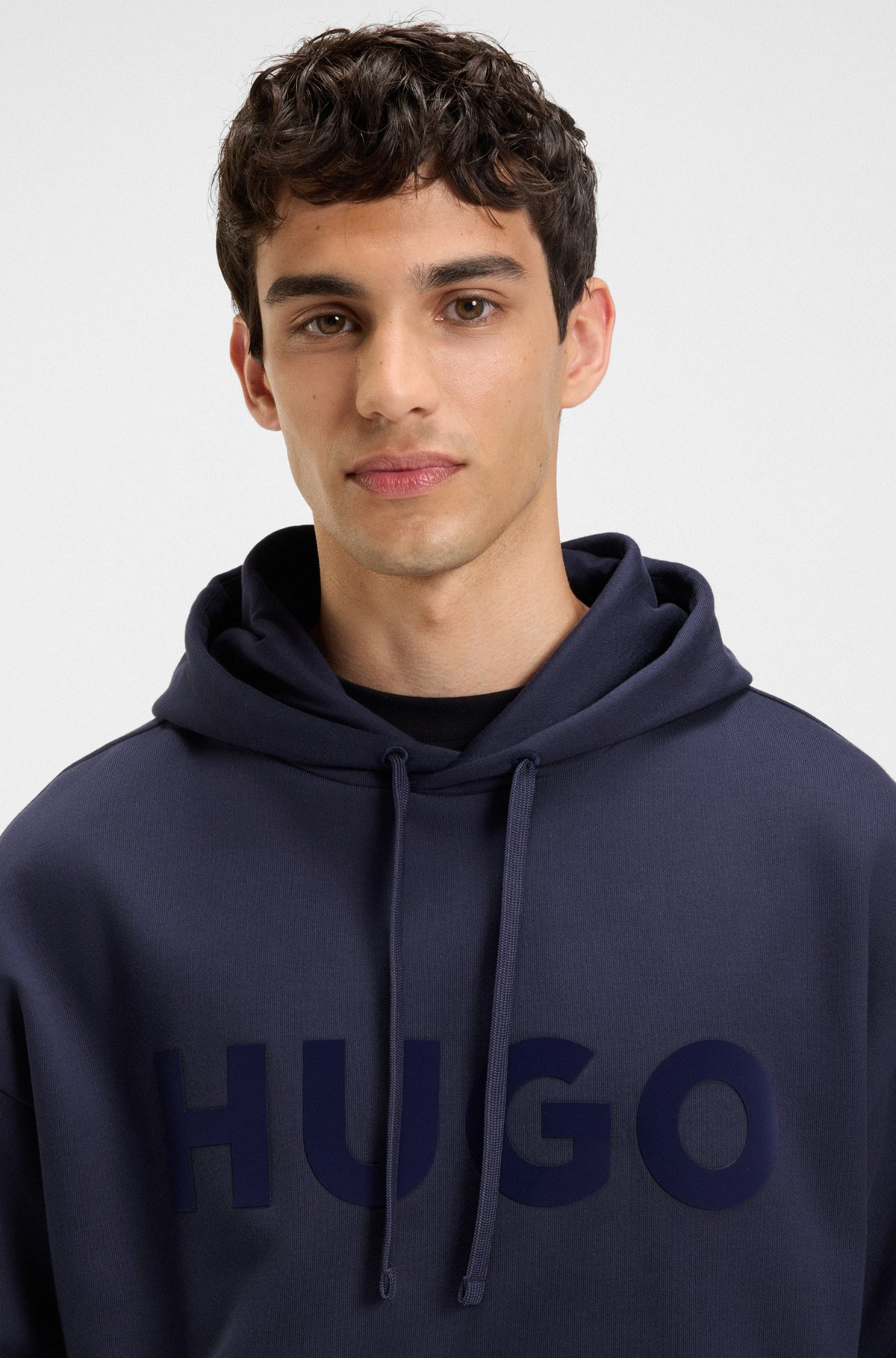 OVERSIZE-FIT HOODIE IN COTTON TERRY WITH TONAL LOGO - 3
