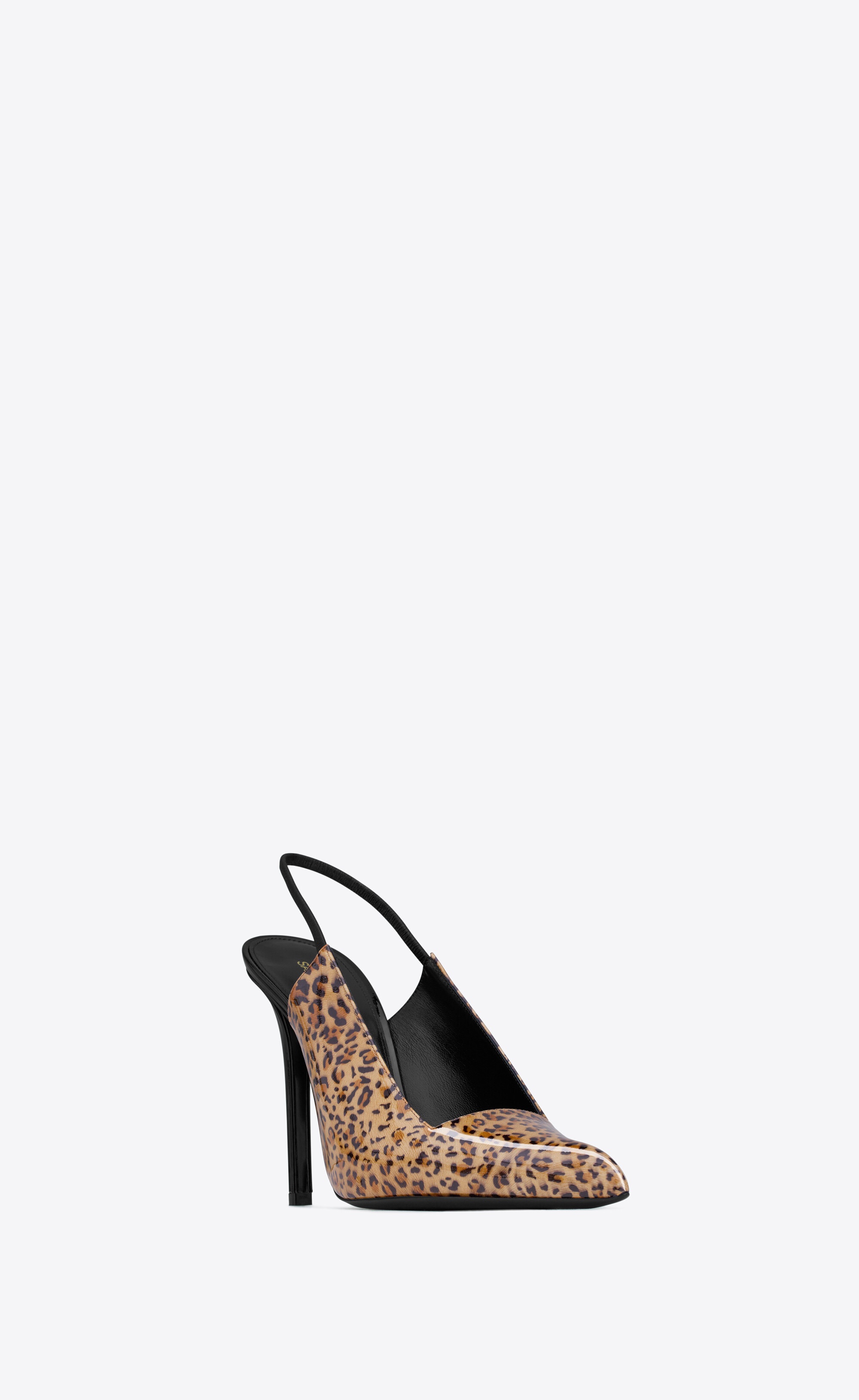 raven slingback pumps in leopard-print patent leather - 3