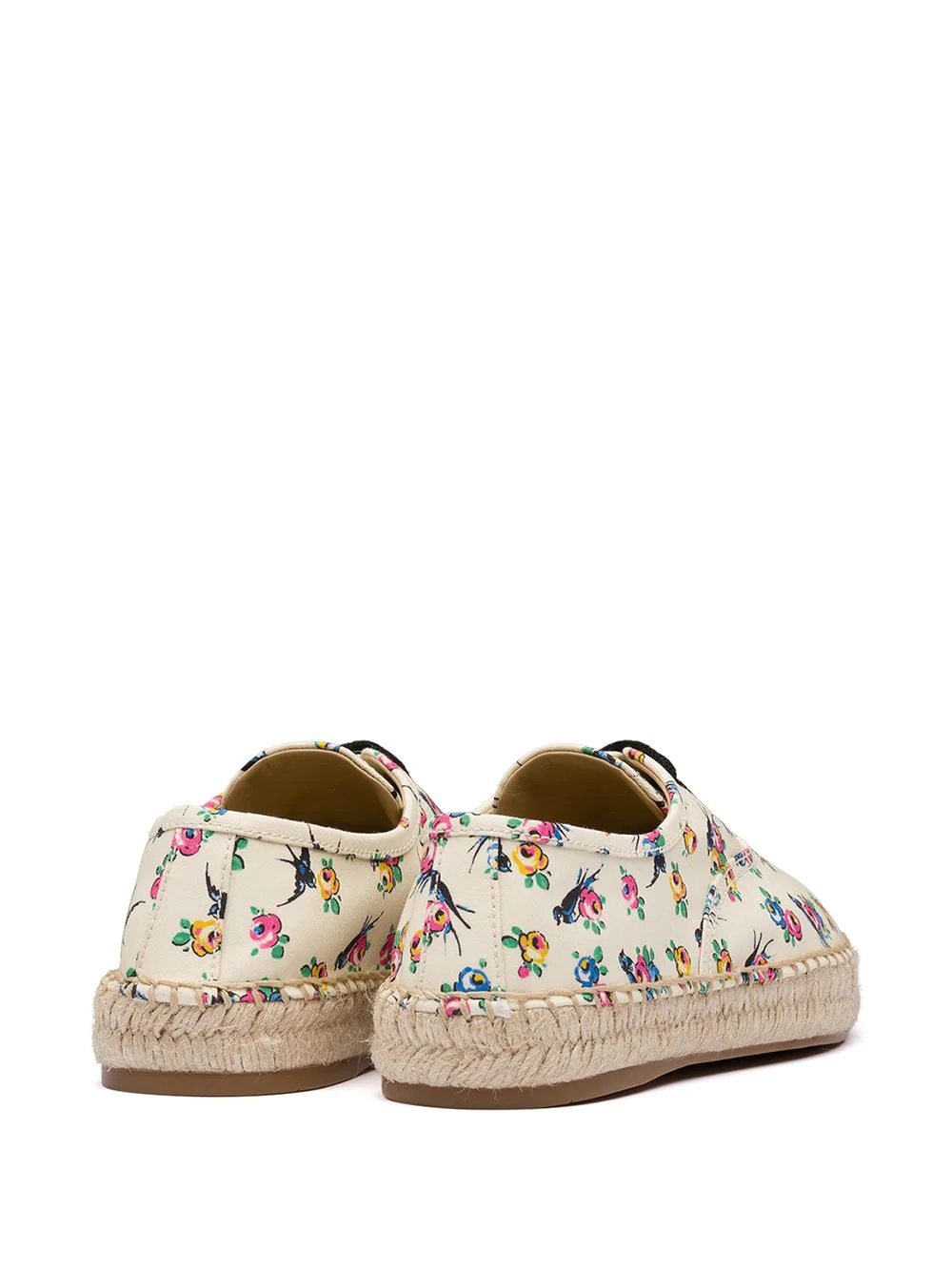 gabardine floral espadrilles - 3