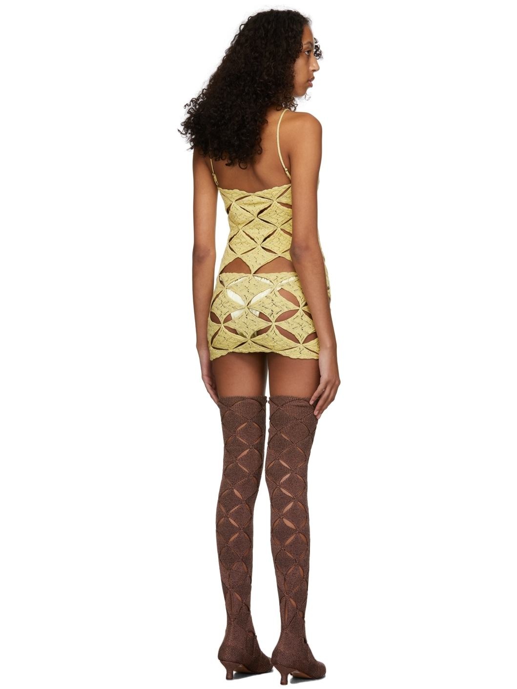 SSENSE Exclusive Yellow Argyle Dress - 3