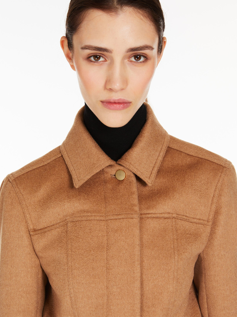 FOGLIA Camel colour biker jacket 6