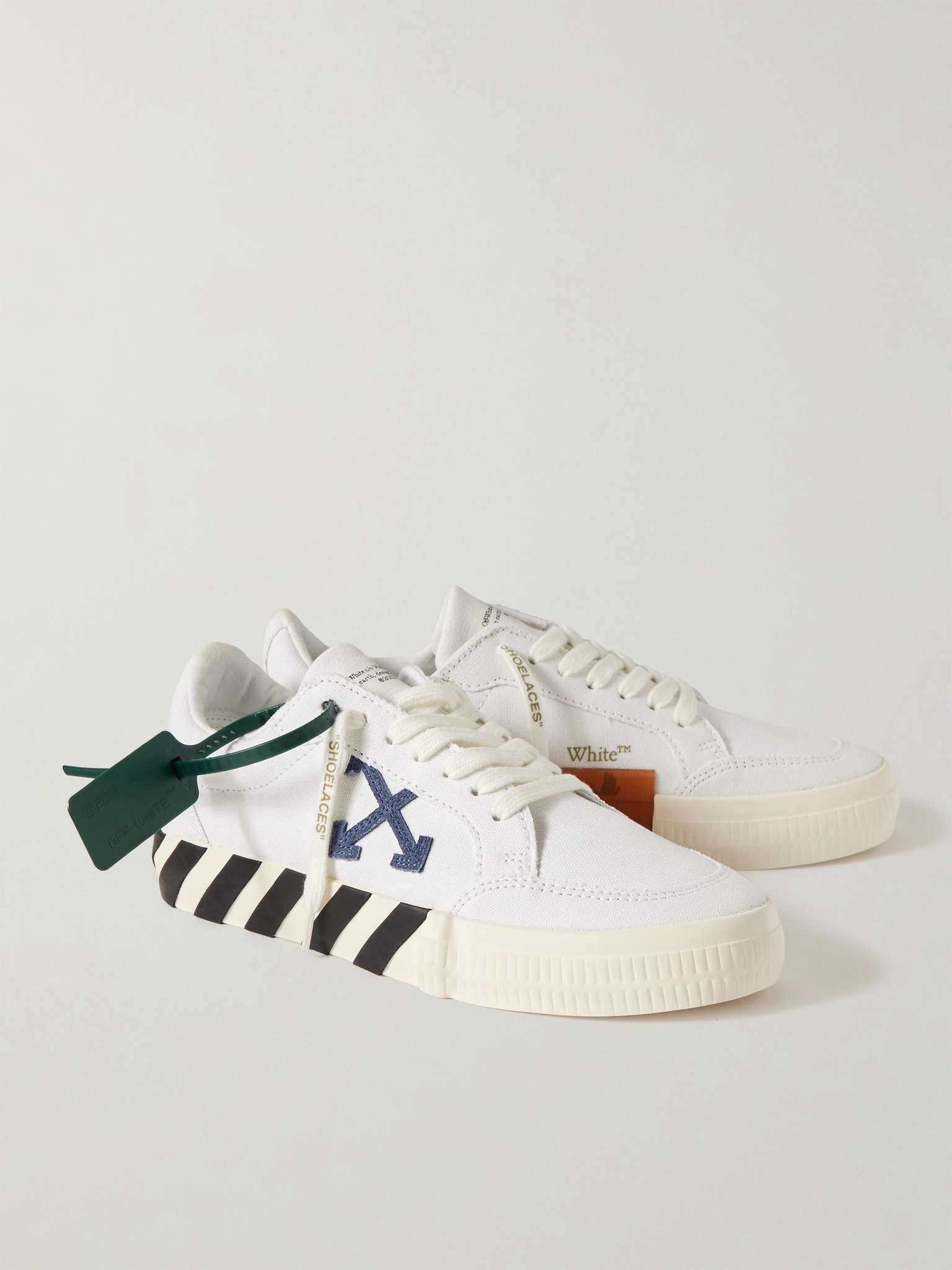 Suede-Trimmed Canvas Sneakers - 4