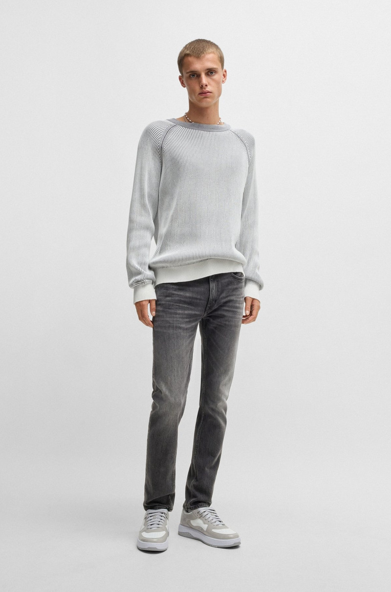 HUGO EXTRA-SLIM-FIT JEANS IN GRAY STRETCH DENIM outlook