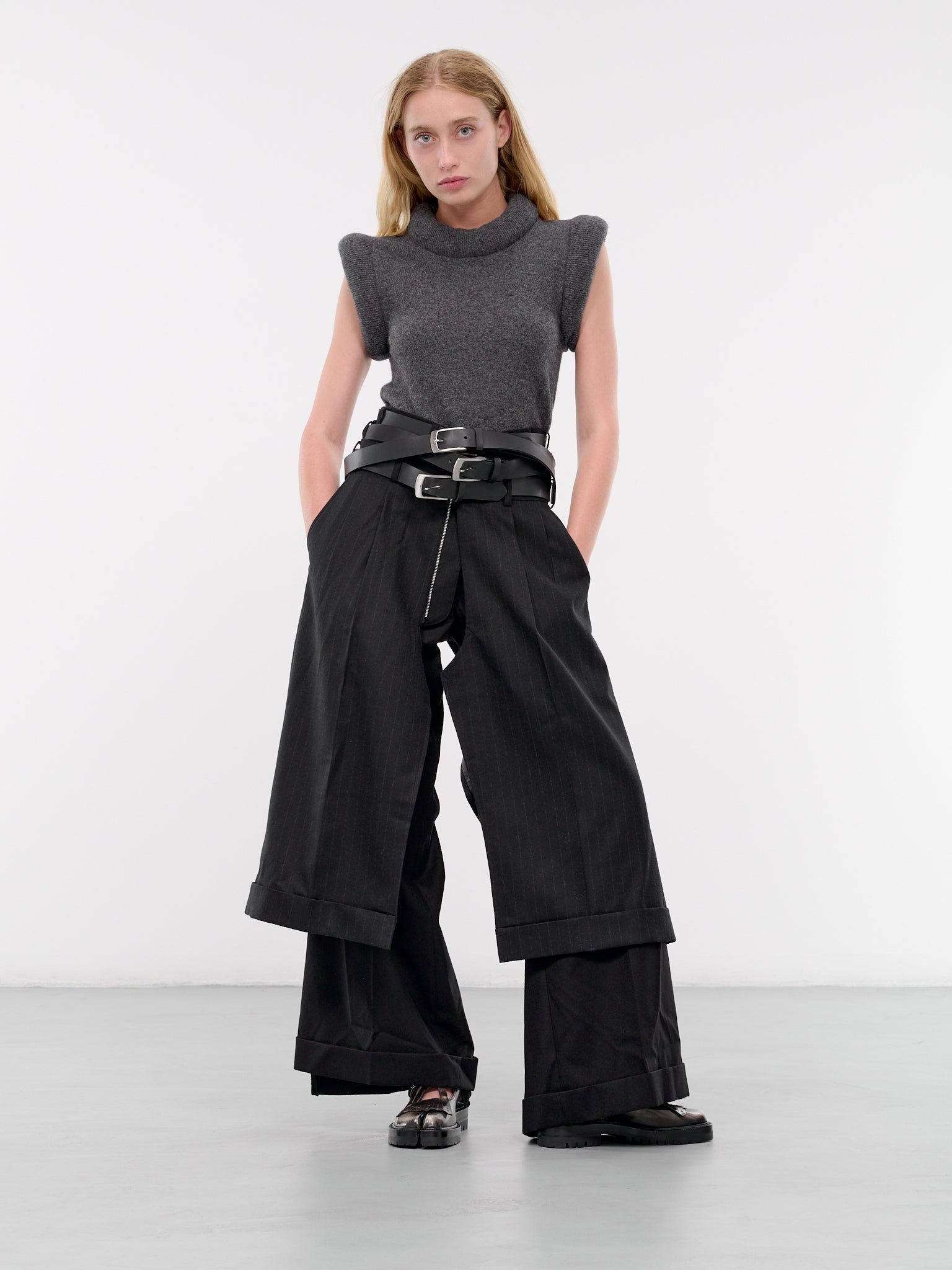 Junya Watanabe Comme Des Garcons Black flare pants Jeans Men