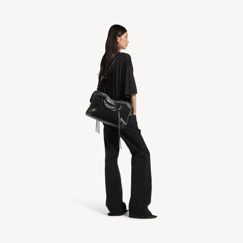 BALENCIAGA Women's Le City Bag Medium in Black outlook