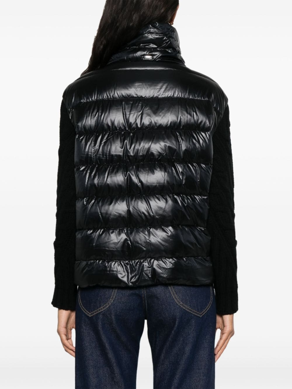 panelled puffer jacket - 4