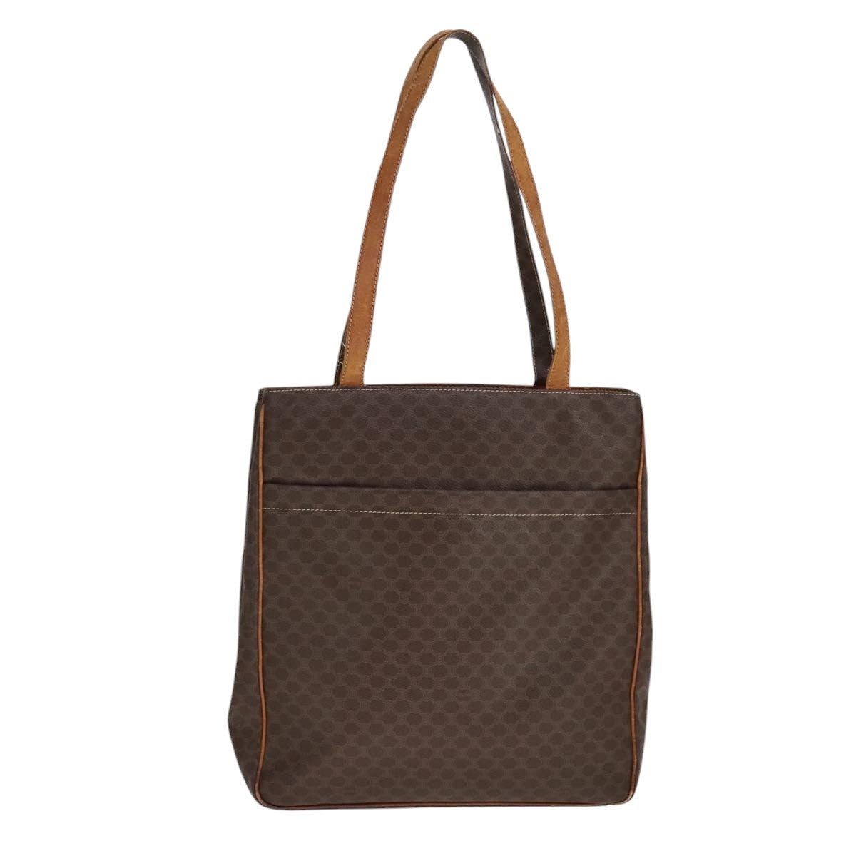 CELINE Macadam Canvas Tote Bag Pvc Brown Gold - 13