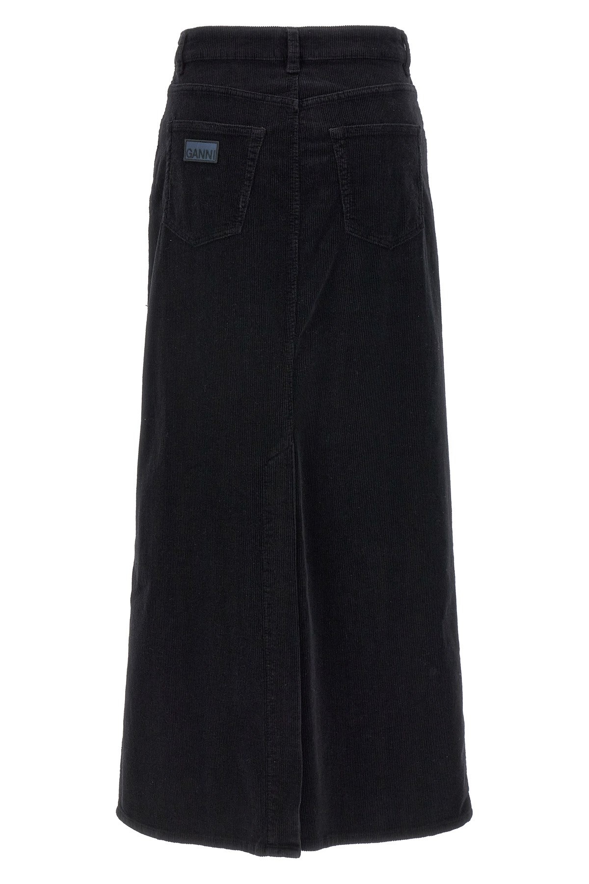 Long velvet ribbed skirt - 3