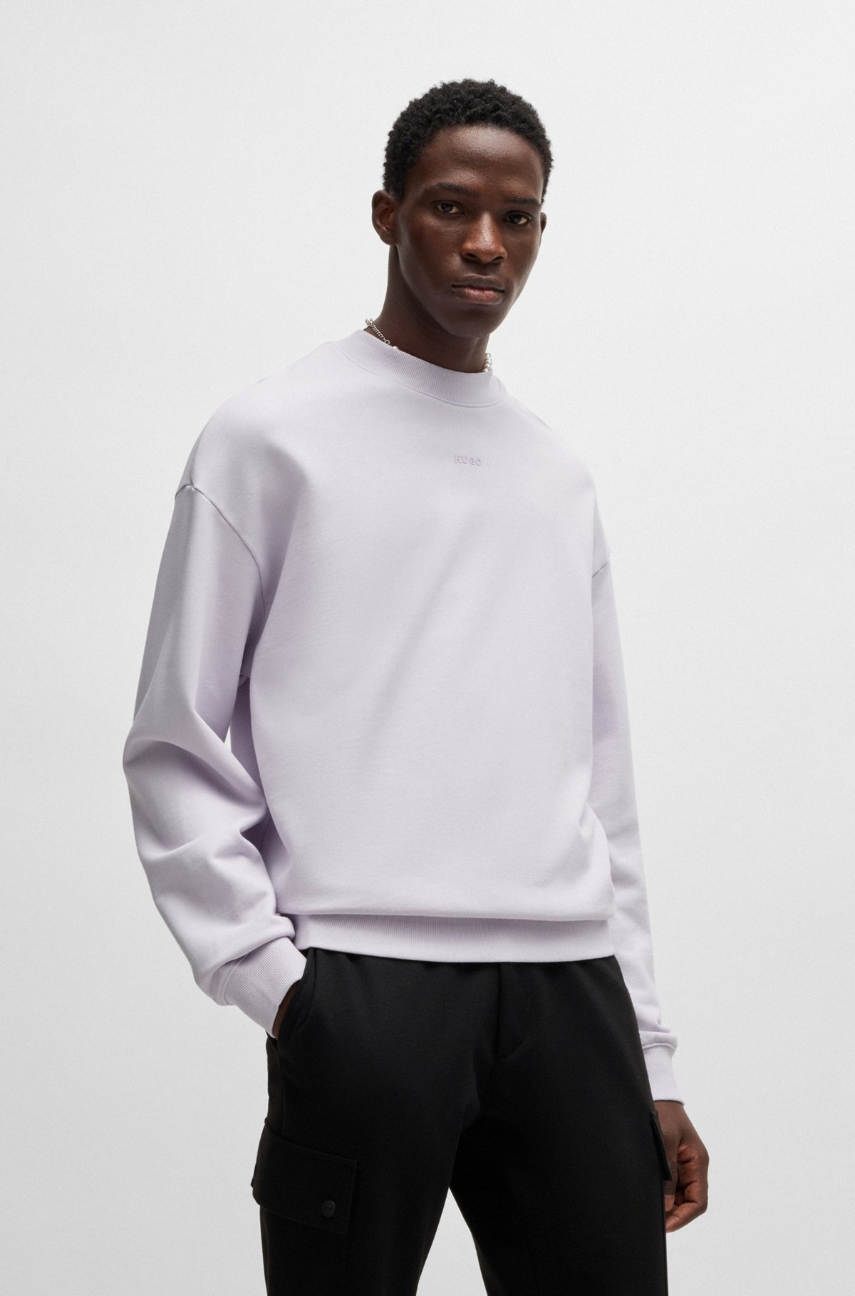 RELAXED-FIT SWEATSHIRT IN COTTON TERRY WITH LOGO PRINT - 2
