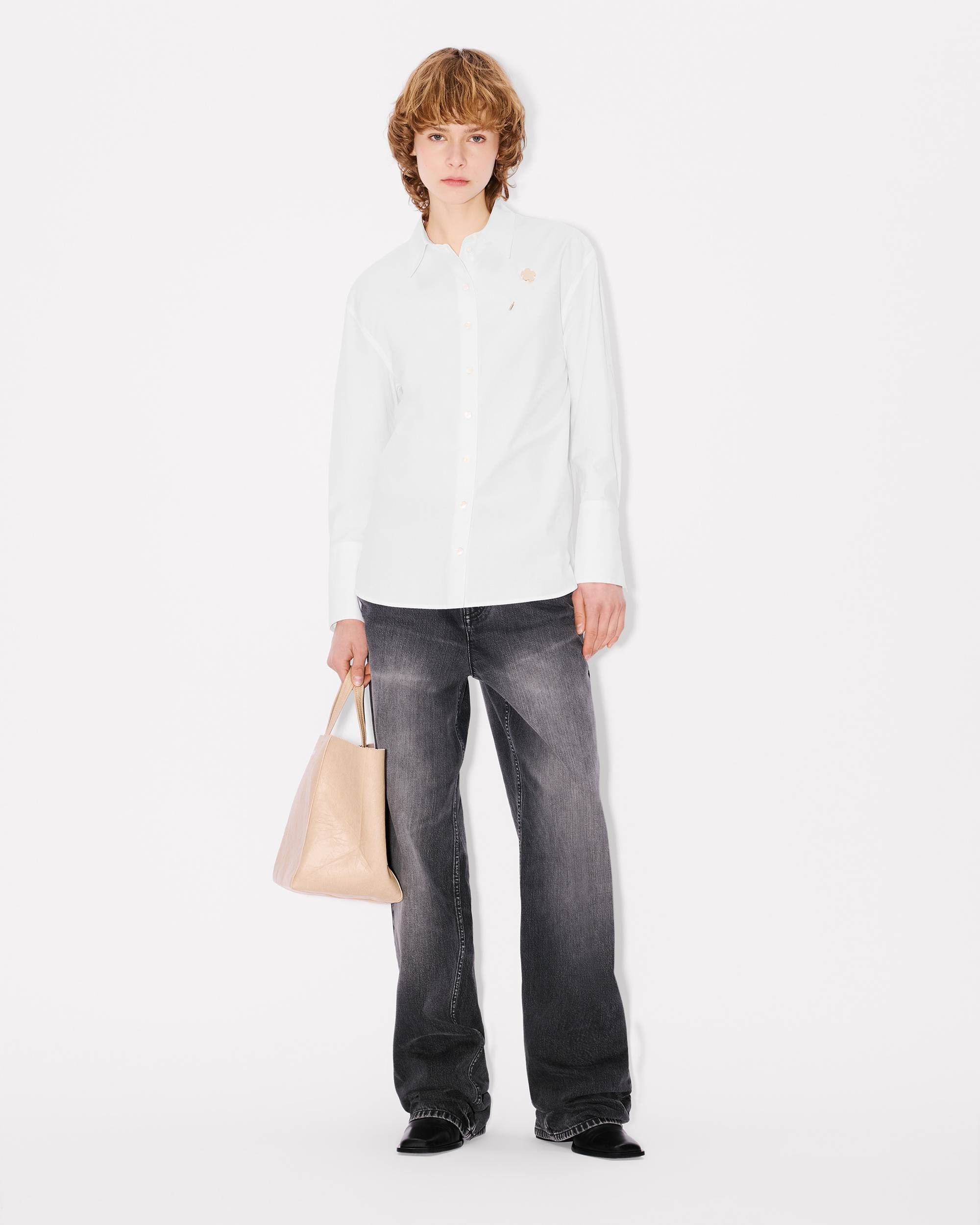 'Boke Flower' pin shirt in cotton poplin - 5