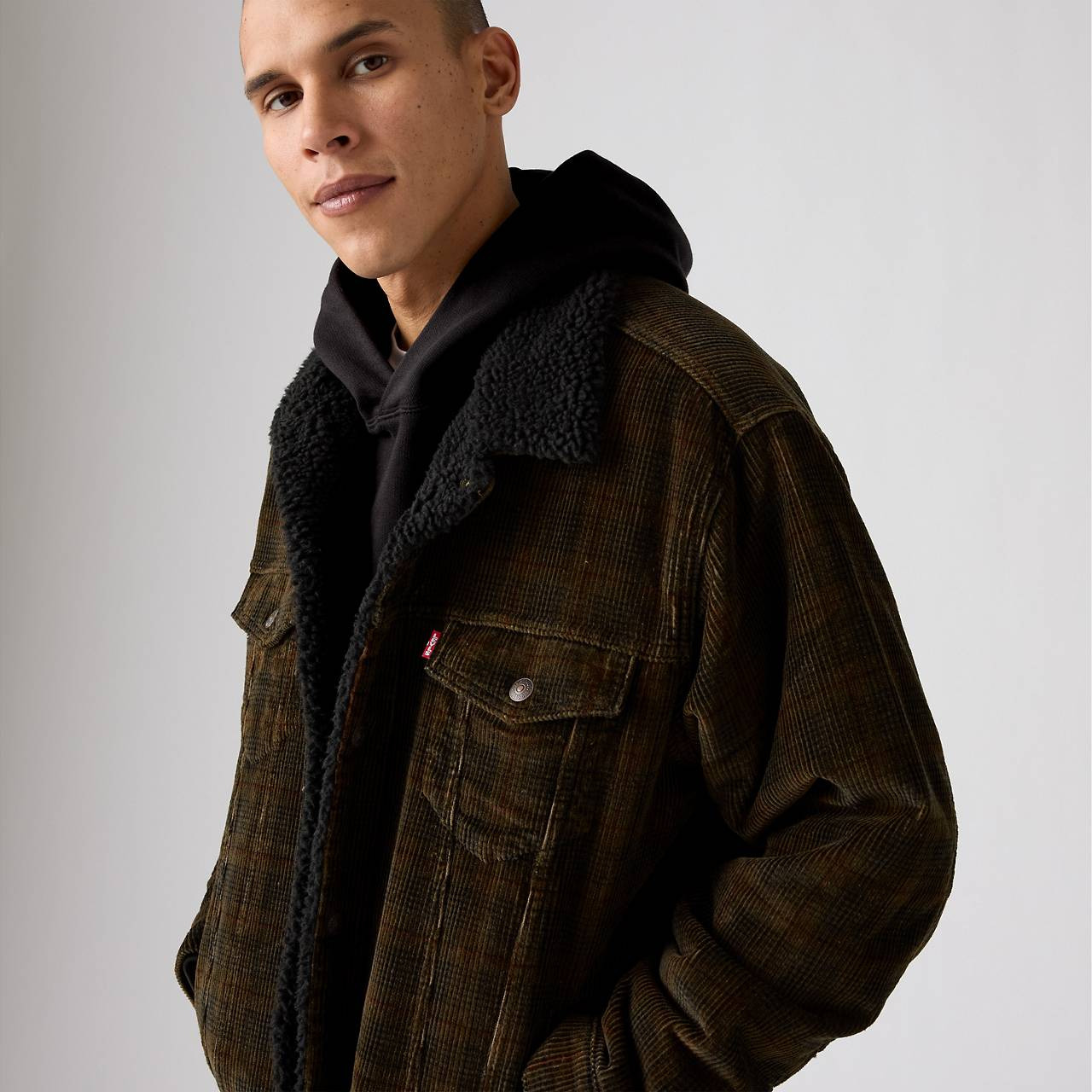 RELAXED FIT SHERPA TRUCKER JACKET - 5
