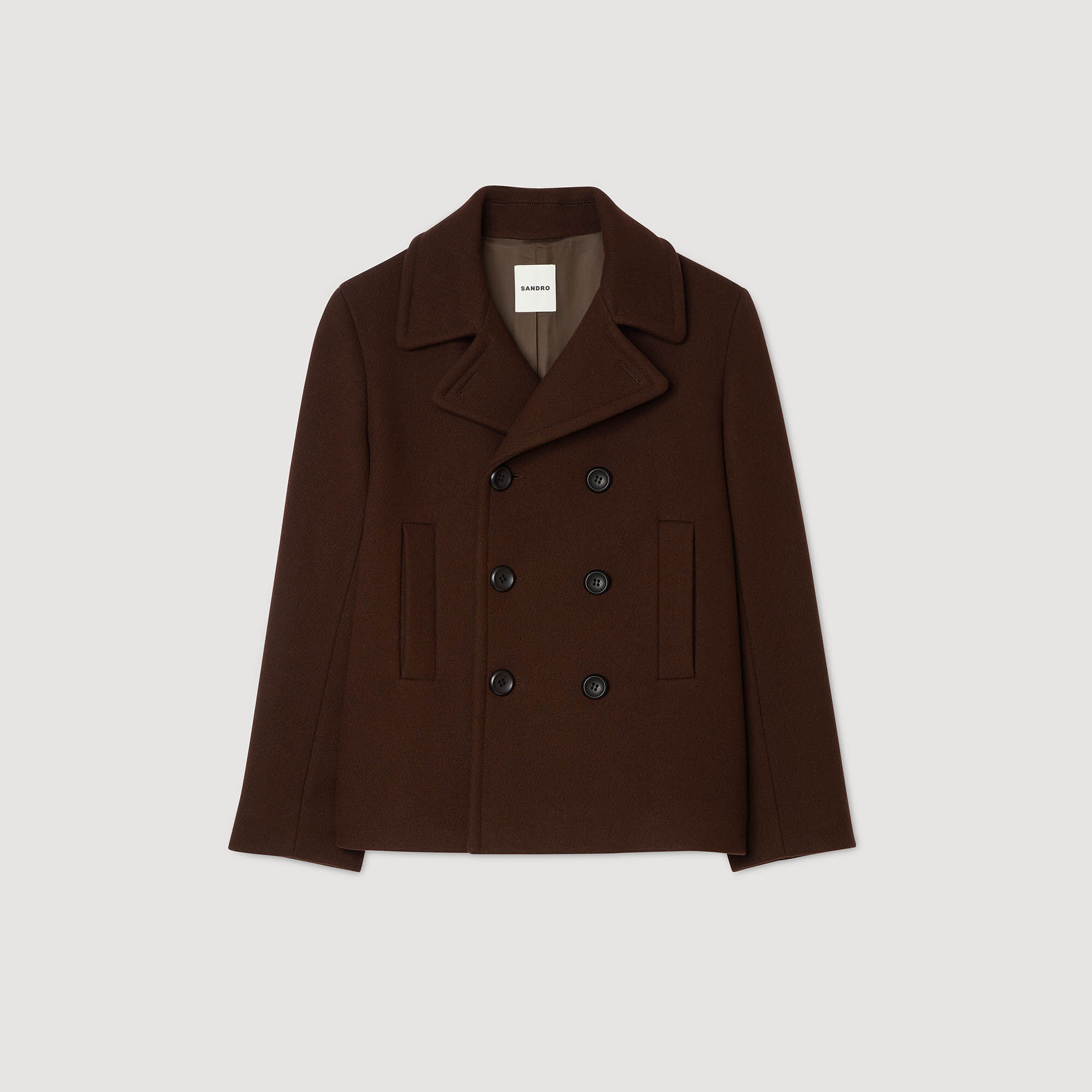 WOOL PEA COAT - 6