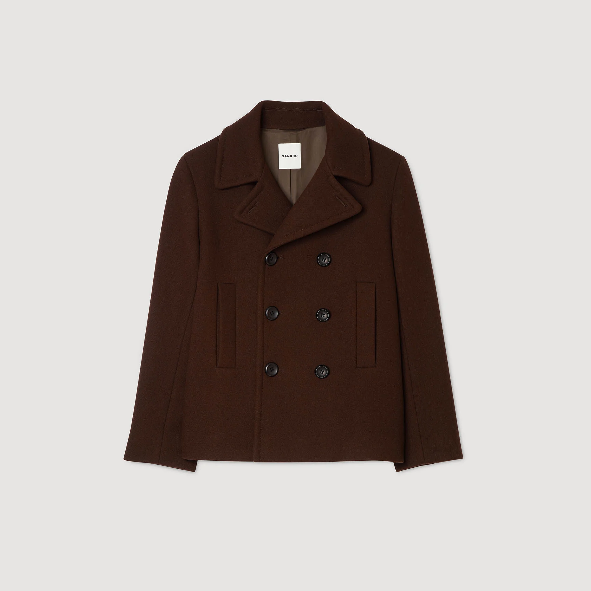 WOOL PEA COAT - 1