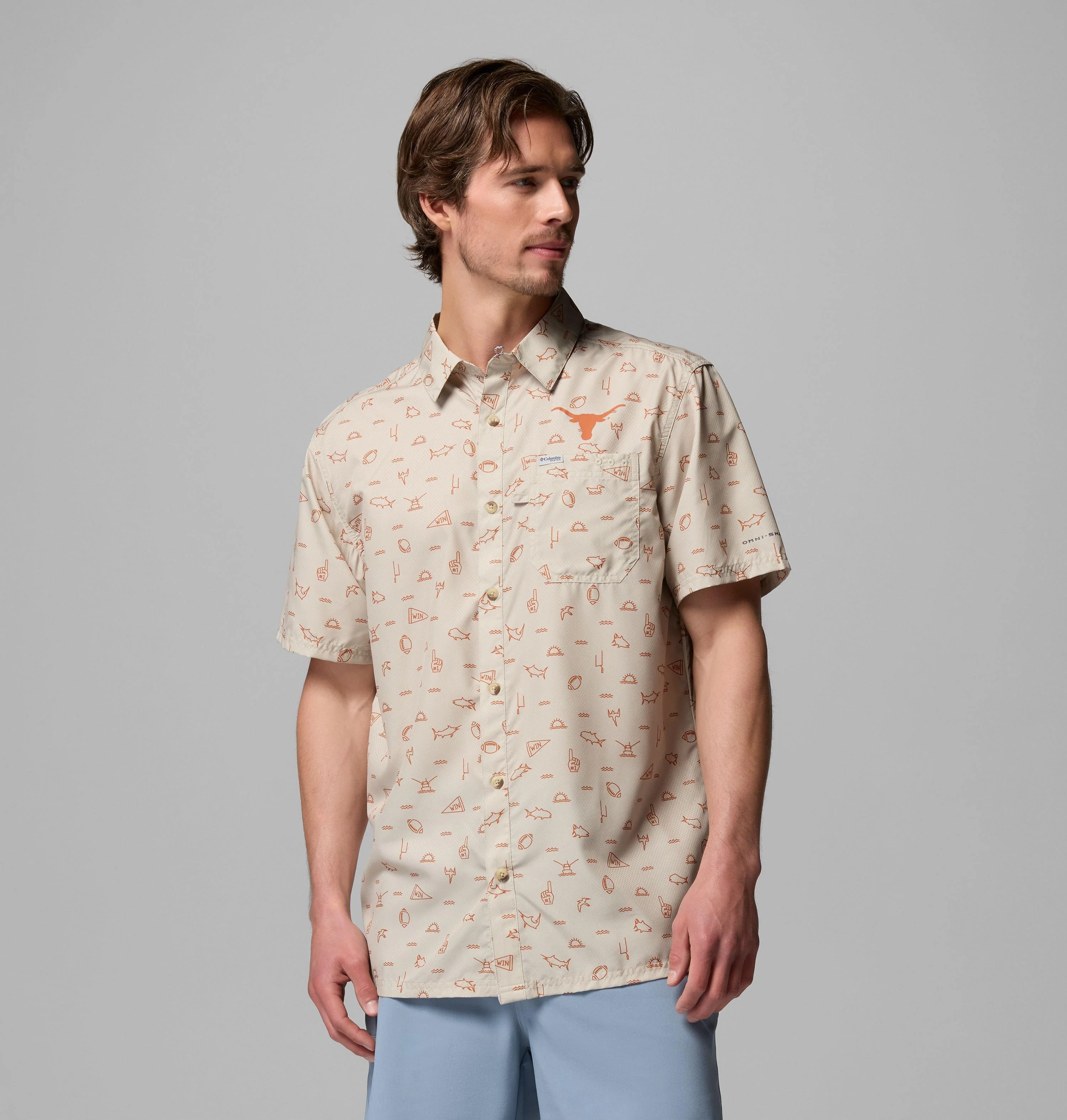 Men's Collegiate PFG Super Slack Tide Shirt - Texas - 1