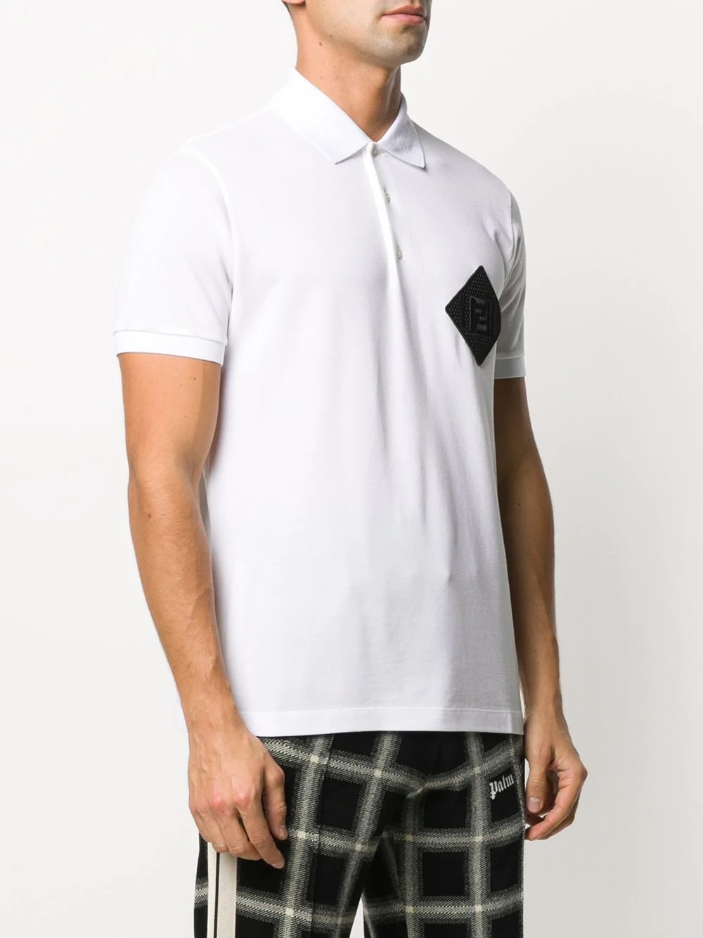 monogram patch polo T-shirt - 3