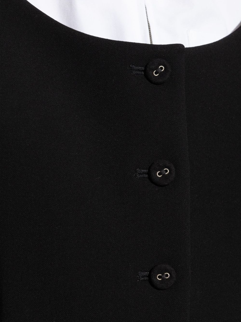 button-fastening balloon-sleeve jacket - 5