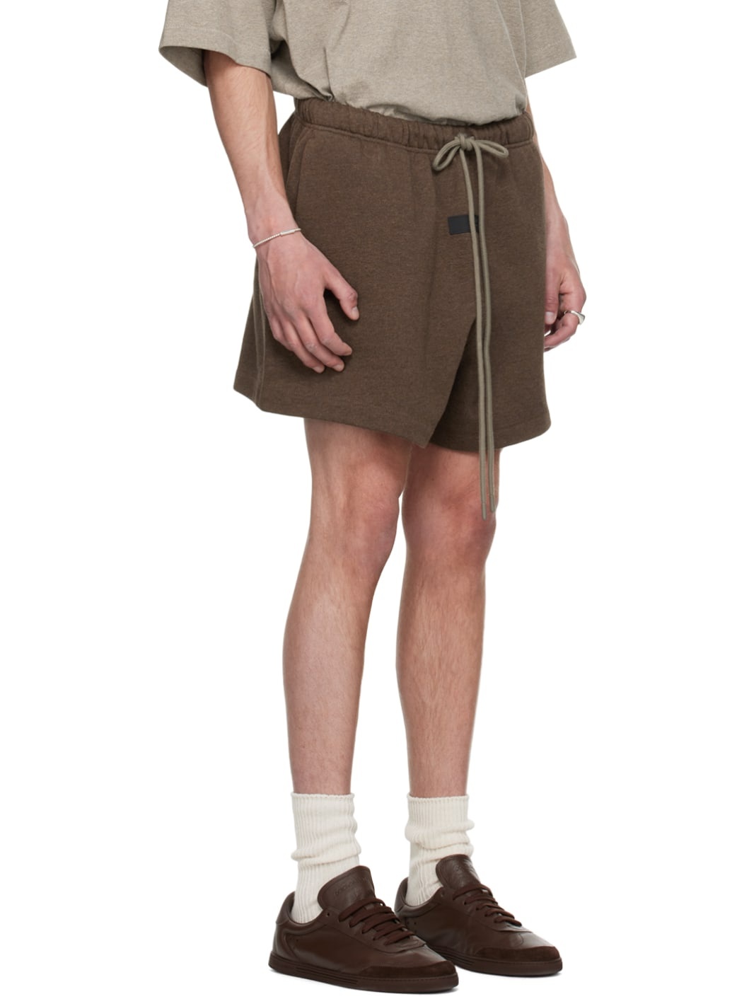 Brown Drawstring Shorts - 2