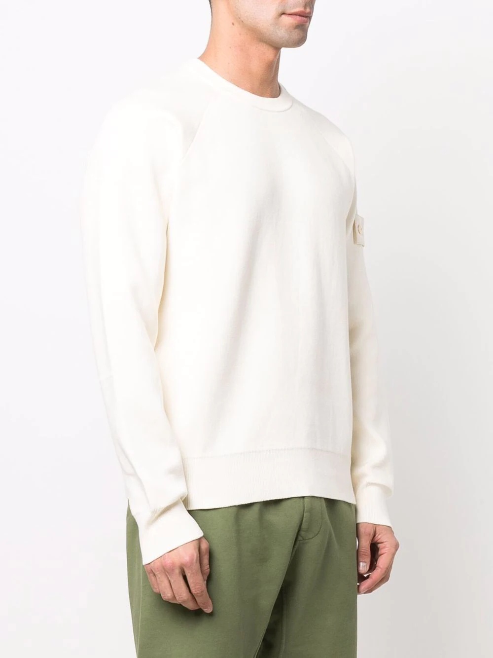 Compass-patch crew-neck jumper - 3