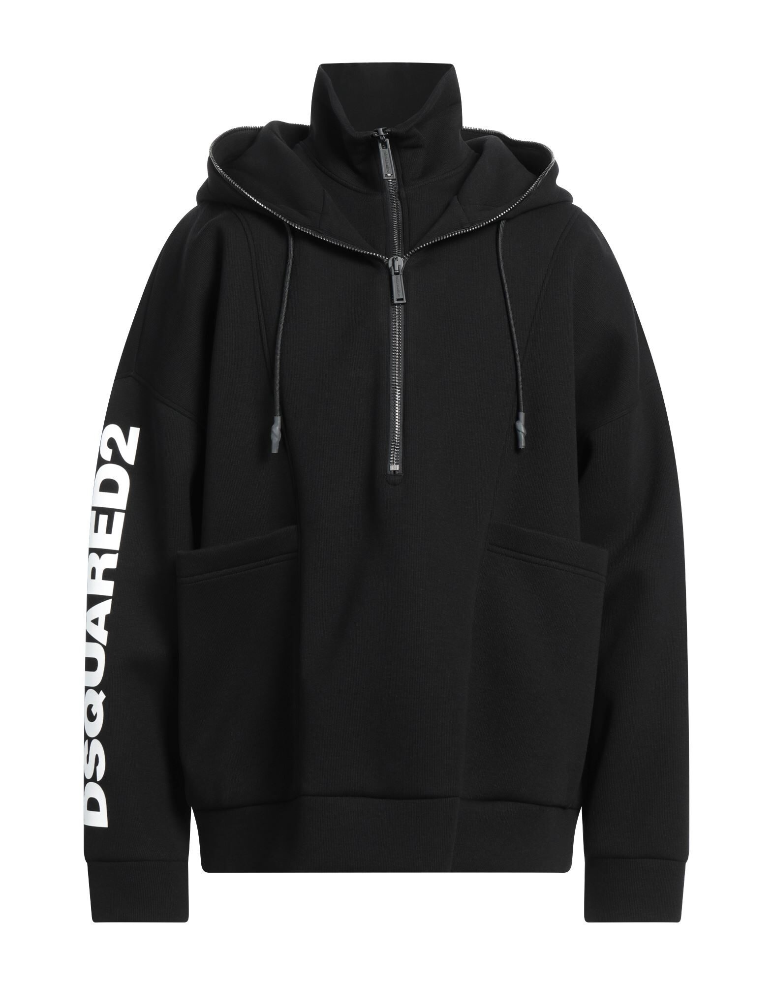 Black Men's Hooded Sweatshirt - 1