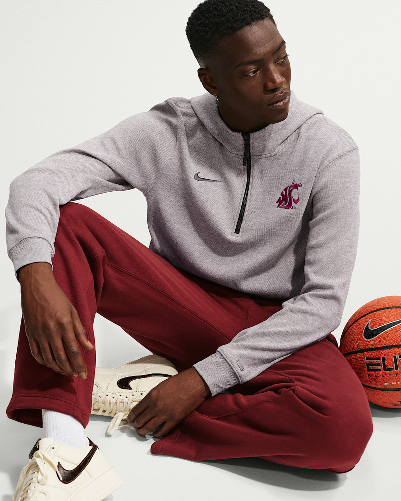 Washington State Cougars Nike NCAA Men's Basketball Coaches' Pullover Hoodie 3