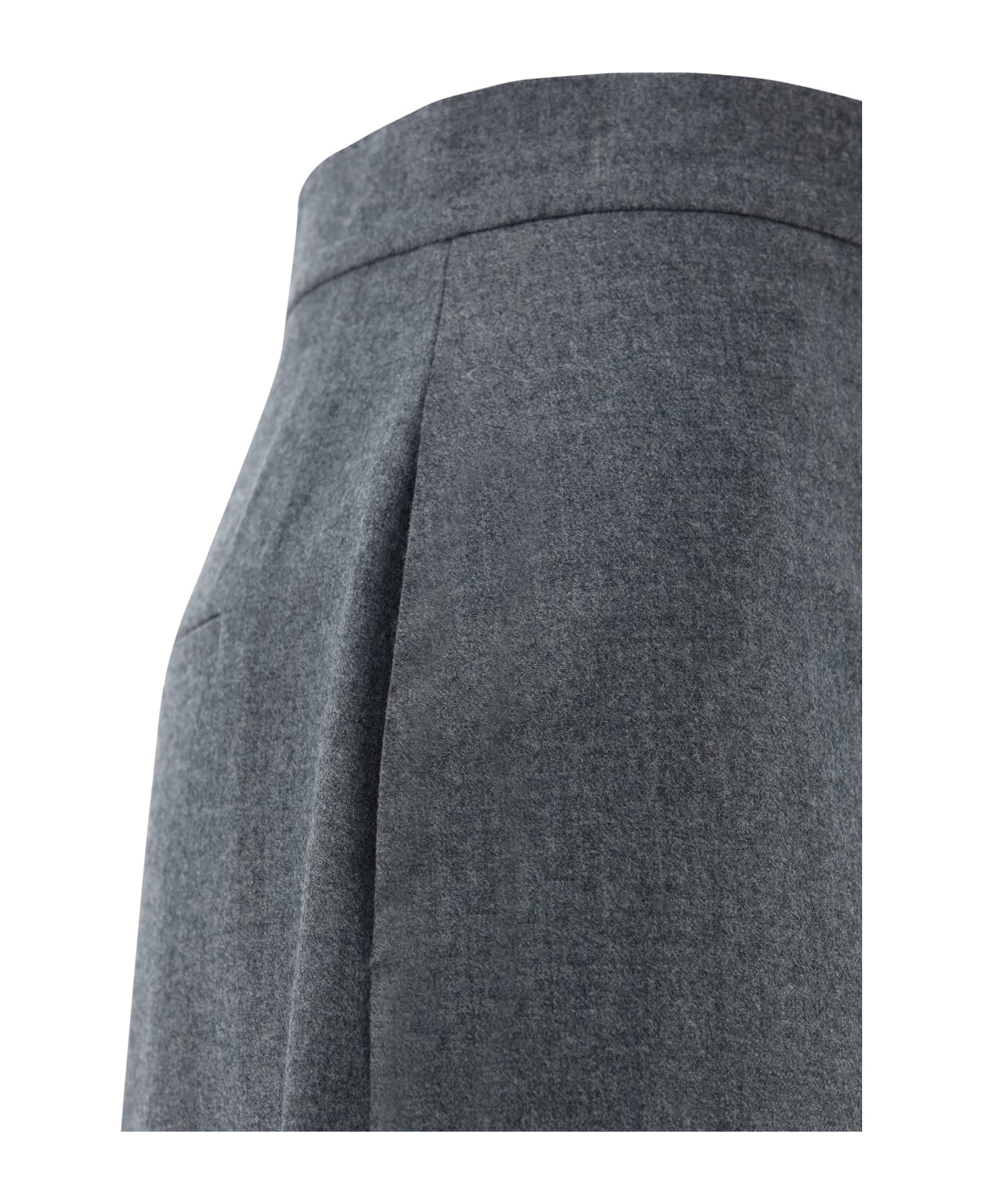 Wool Palazzo Trousers - 3