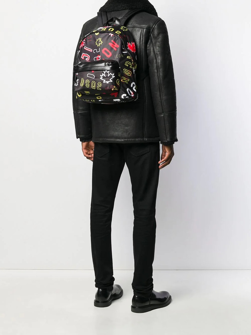 DSQUARED2 Icon print backpack outlook