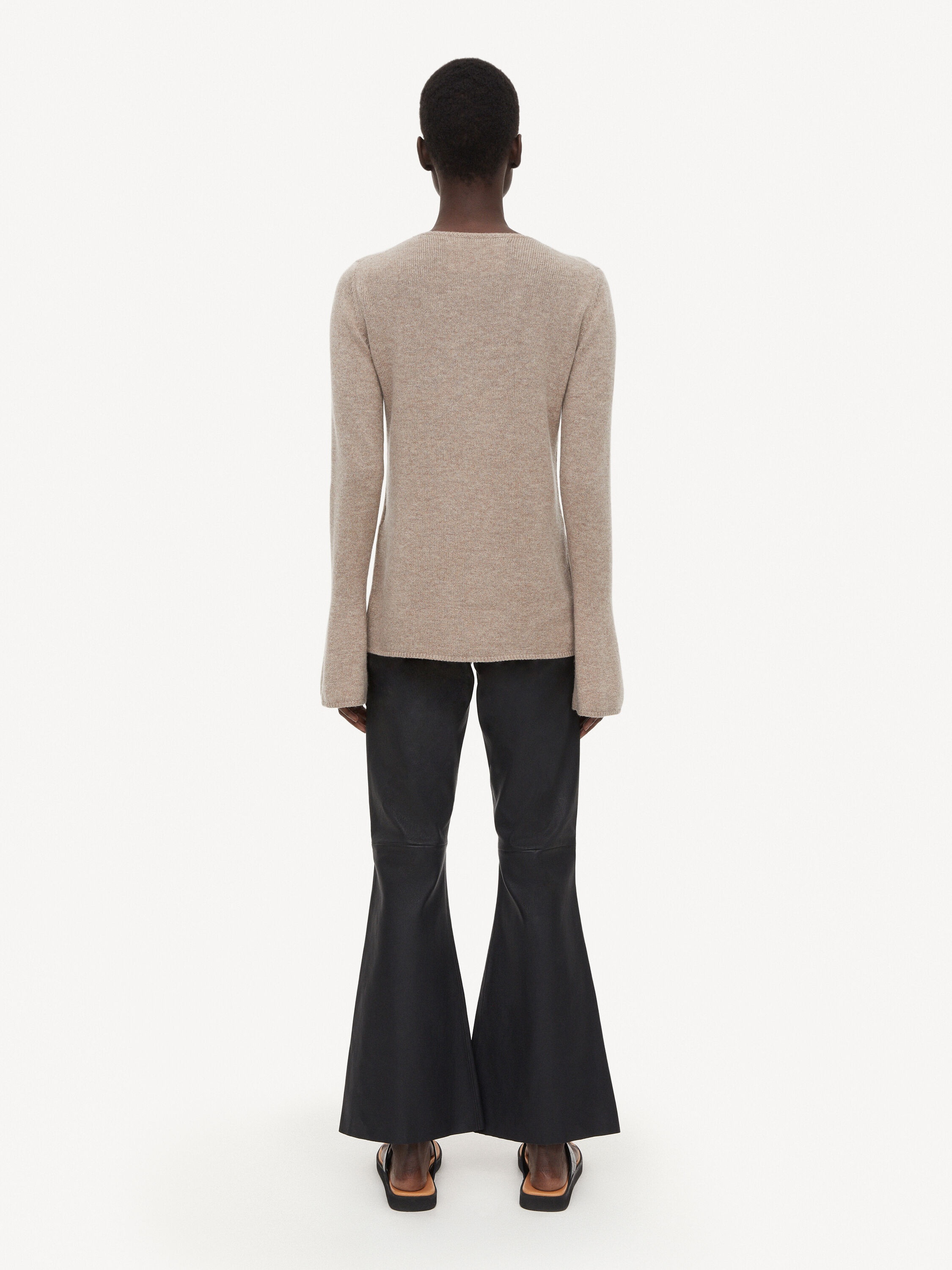 Evyline cropped leather trousers - 3