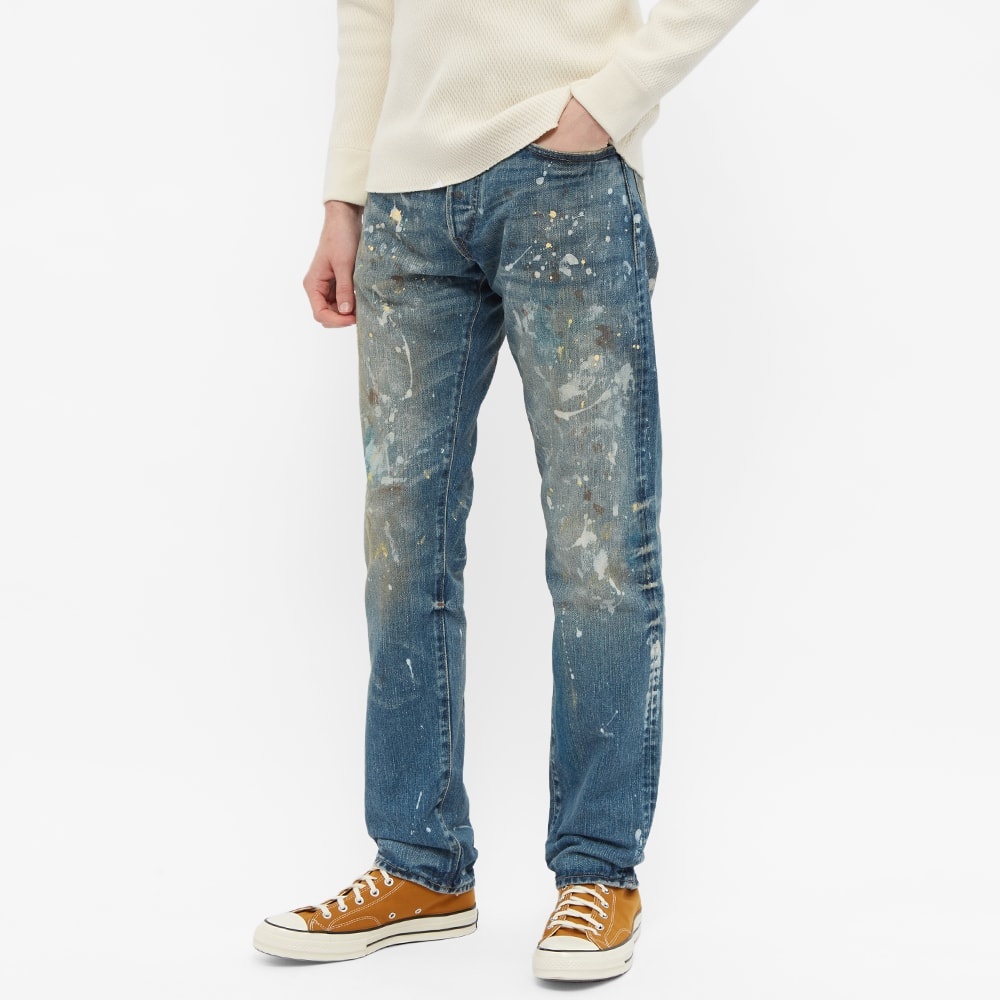 RRL Slim Fit Paint Splatter Jean - 6