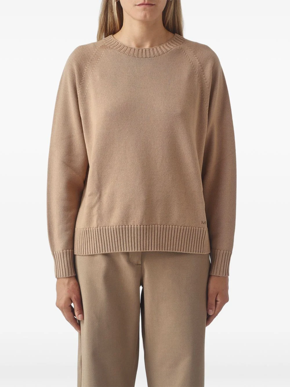 Virgola raglan-sleeve sweater - 1