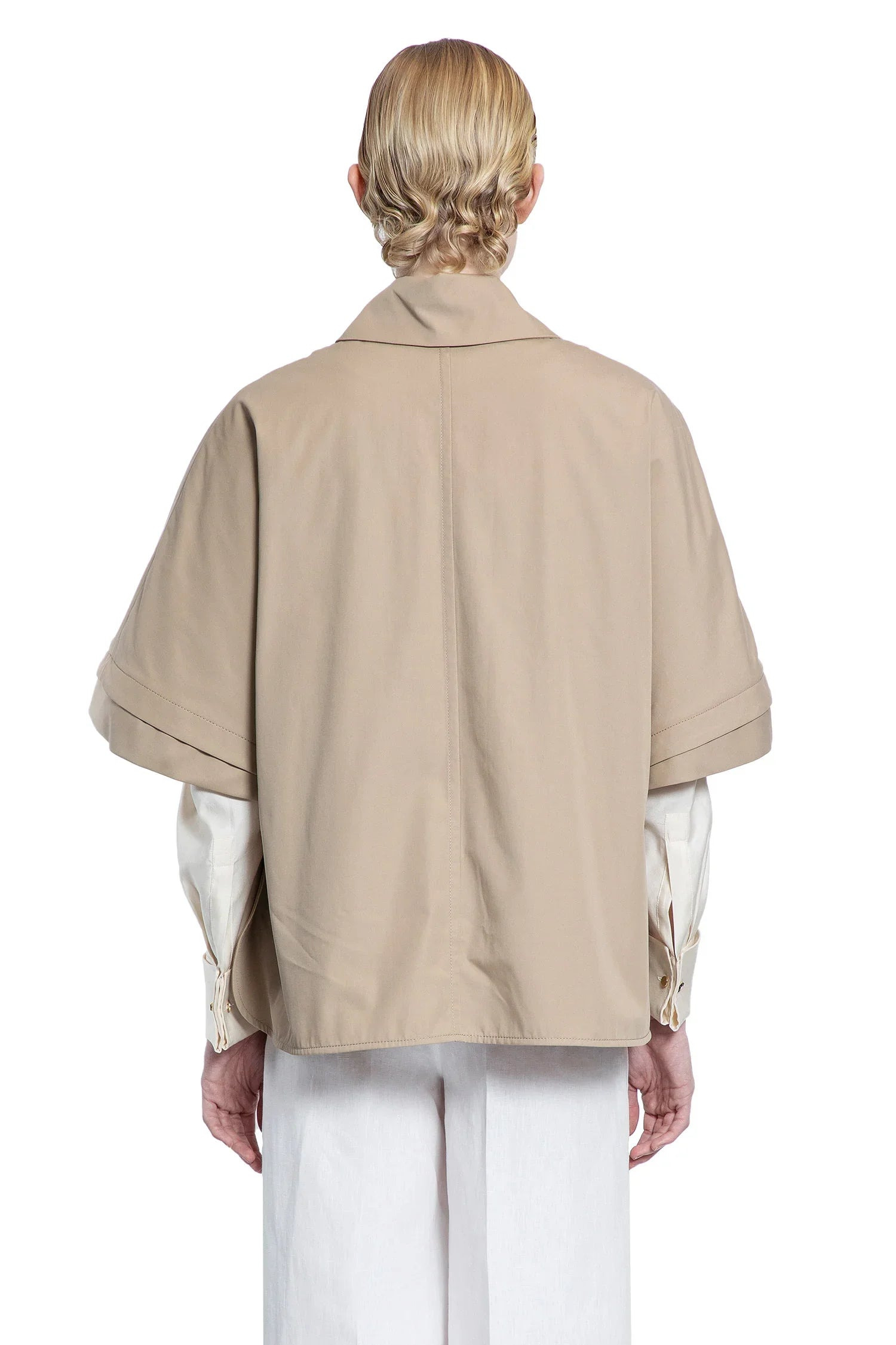 Water-Repellent-Gabardine-Cape - 3