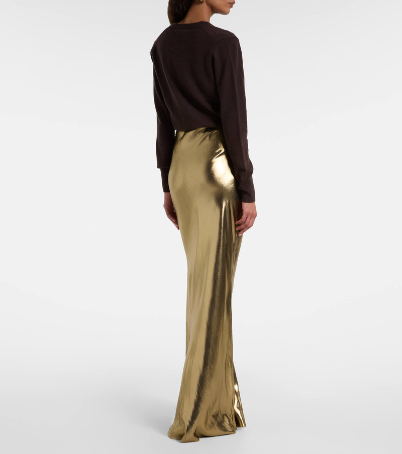 Metallic satin maxi skirt 3