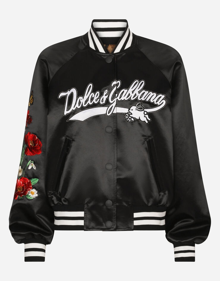 Satin jacket with embroidery - 3