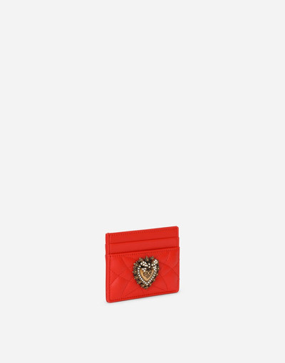 Dolce & Gabbana Devotion card holder in quilted nappa leather outlook