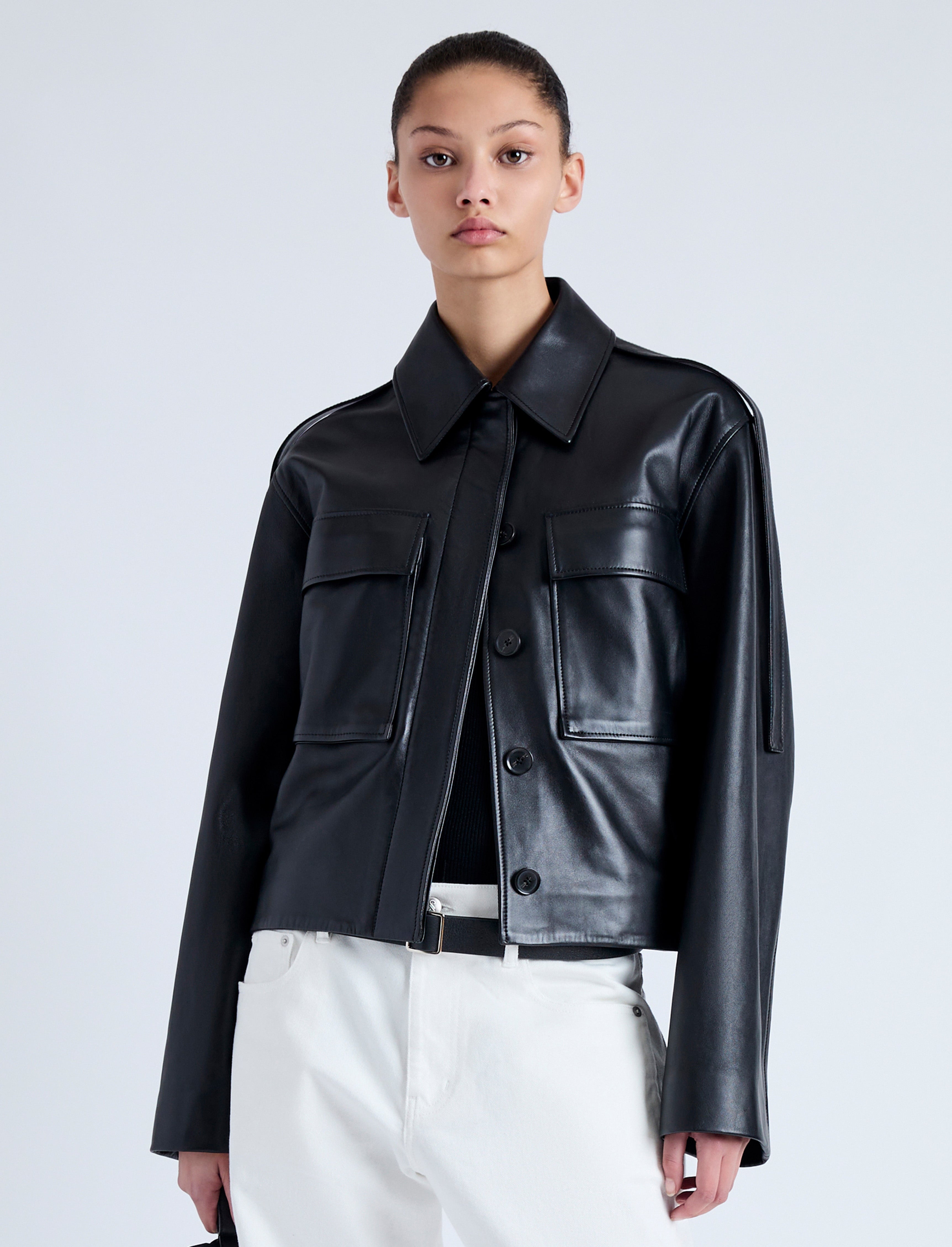 Dylan Jacket in Glossy Leather - 2