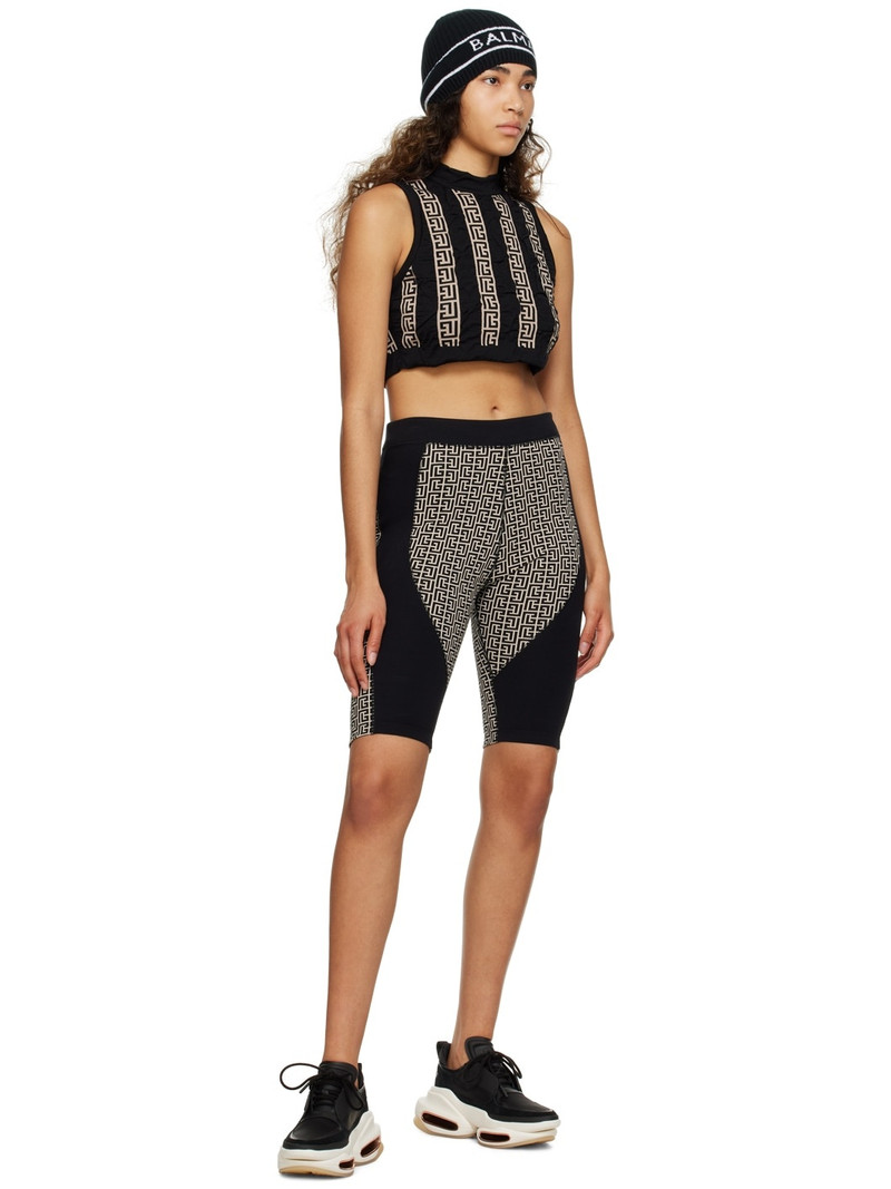 Balmain Black Crinkled Tank Top outlook