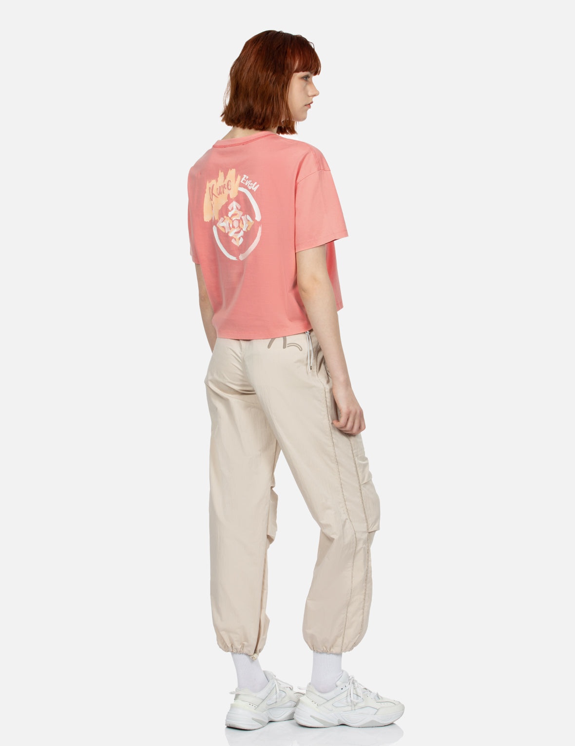 Brush Art Kamon Logo Printed Cropped T-shirt - 4