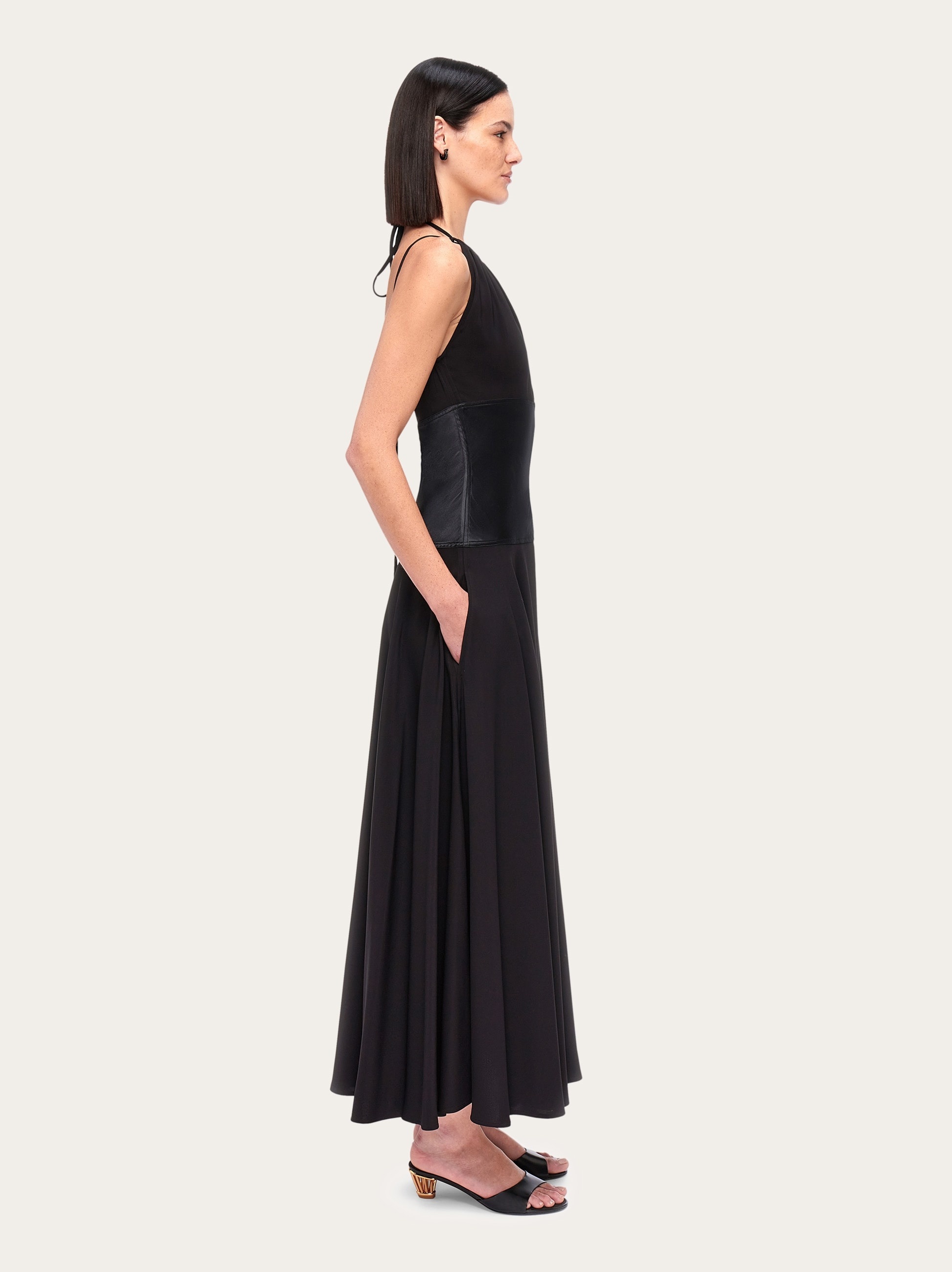 Longline cady viscose dress - 3