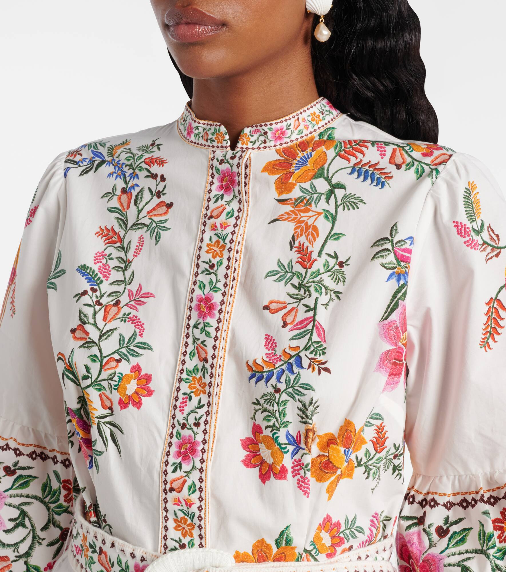 Floral cotton minidress - 4