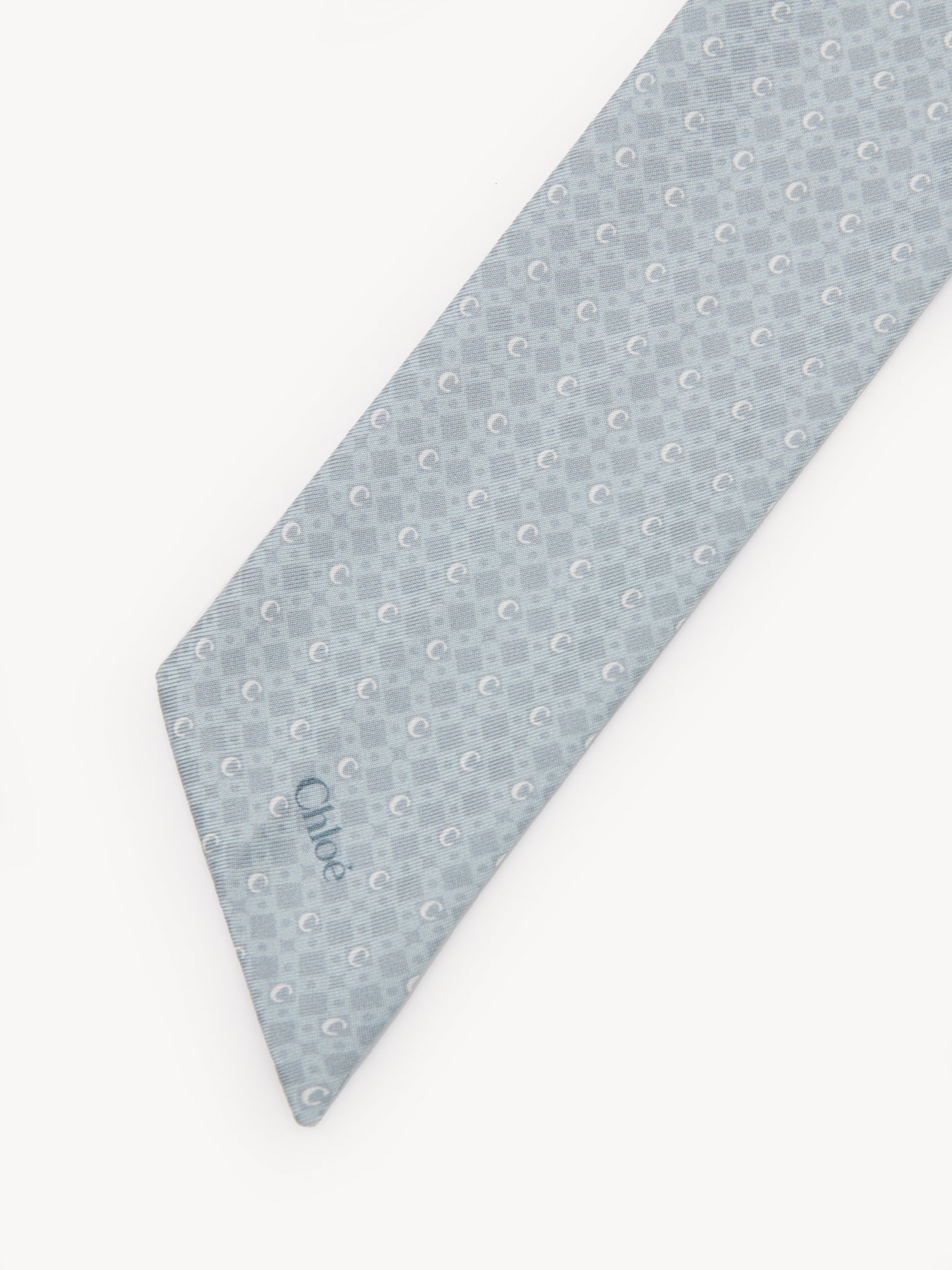 THE CHLOÉ MINI TIE-PRINT BANDEAU SCARF IN SILK - 3