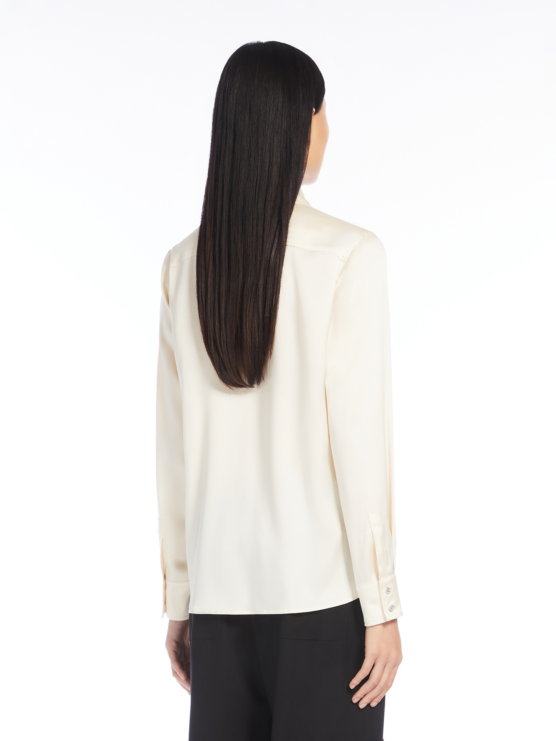 BADEN Classic silk satin shirt - 4
