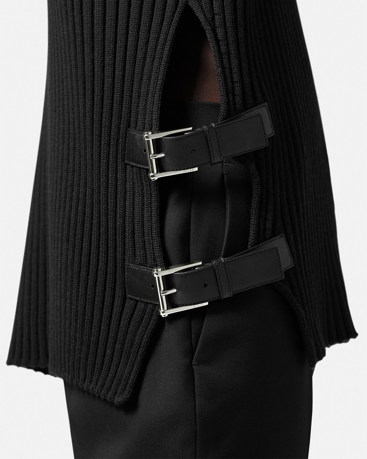 VERSACE Buckle Knit Sweater | REVERSIBLE